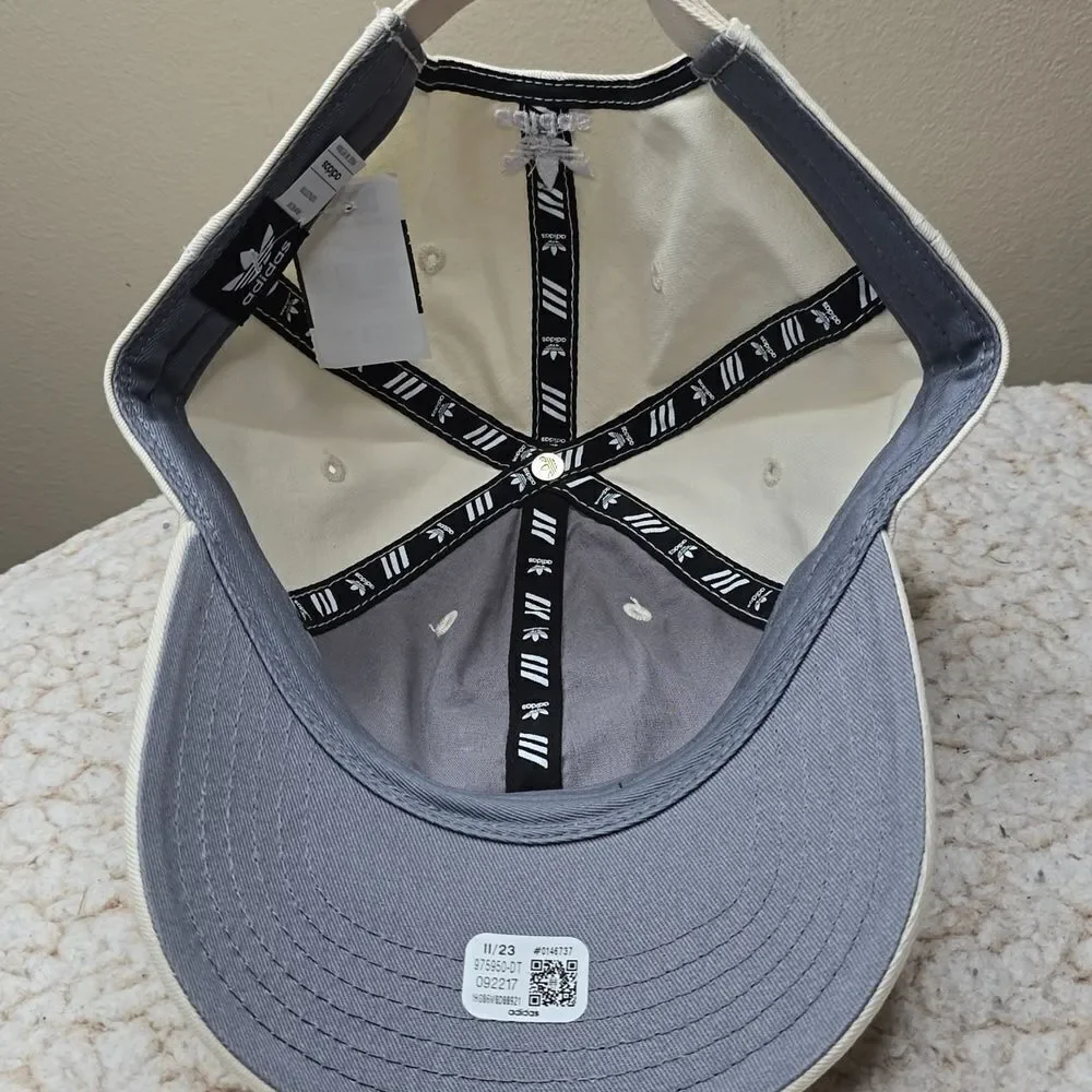 NWT Adidas Relaxed Strap-Back Hat White / Cream OS